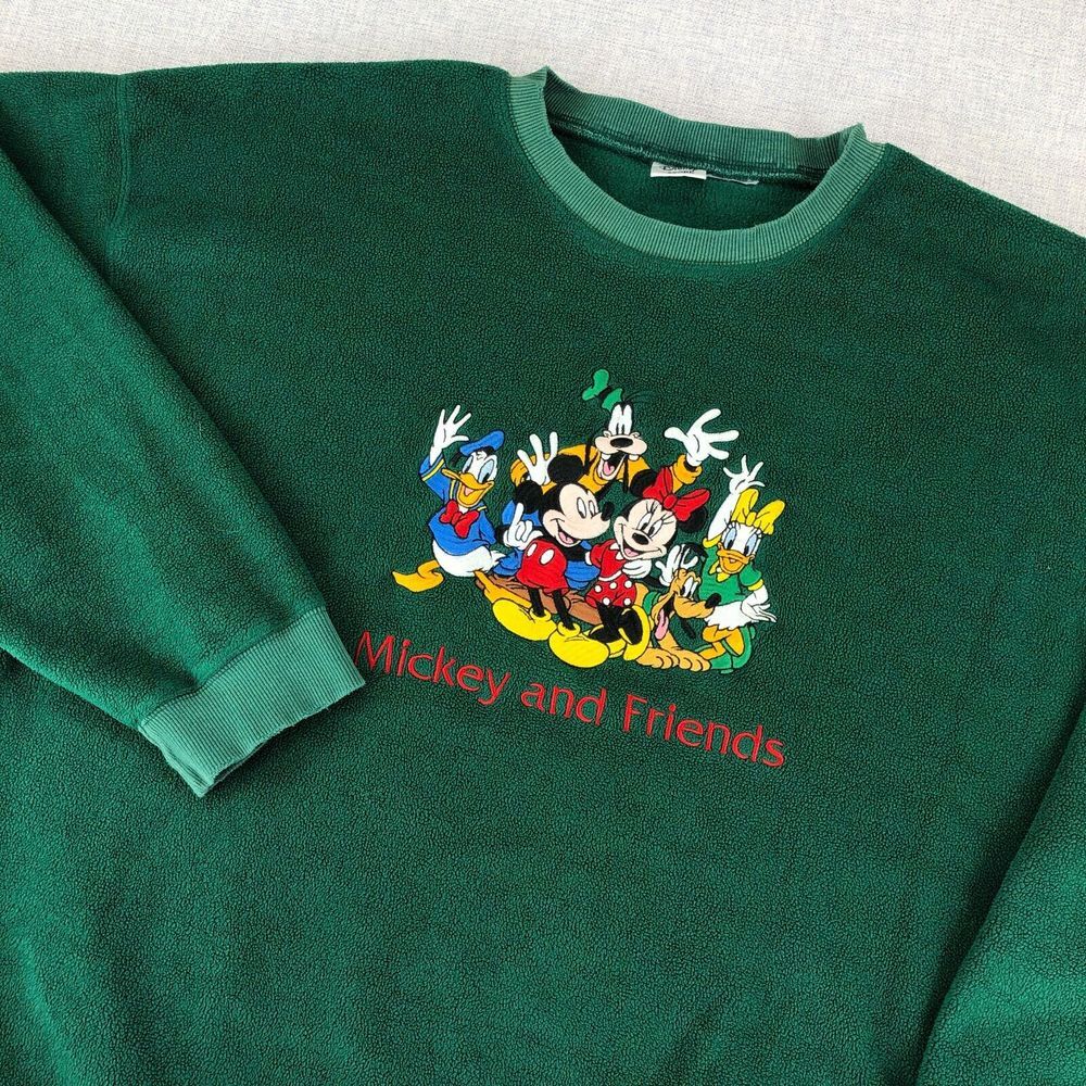 Disney Green Mickey and Friends Sweatshirt